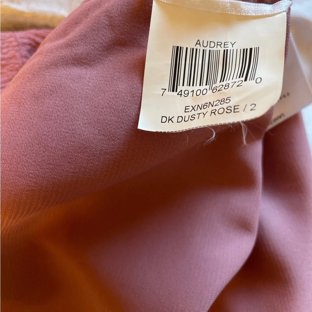 BCBG MAXAZRIA Dusty Rose One Shoulder Audrey Dress - Picture 6 of 7